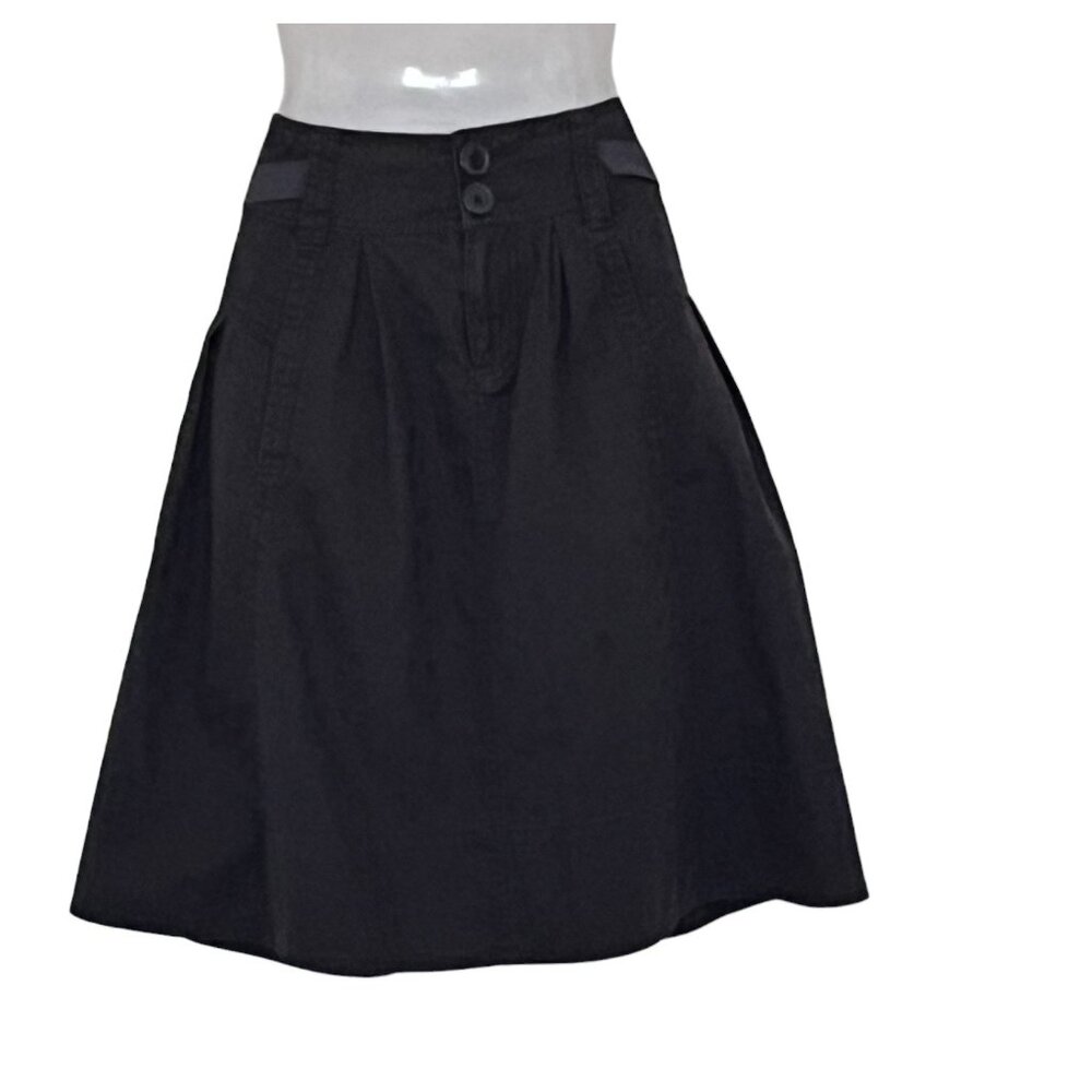 Marc Jacobs flared skirt A-line street wear double pocket navy blue jacquard